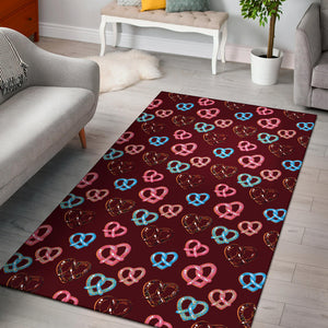 Pretzels Pattern Print Design 05 Area Rug