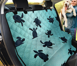 Sea Turtle With Blue Ocean Backgroud Dog Car Seat Covers