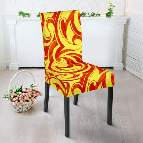 Fire Flame Design Pattern Dining Chair Slipcover