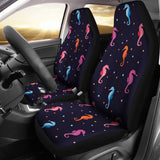 Watercolor Colorful Seahorse Pattern  Universal Fit Car Seat Covers