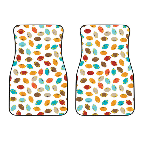 Colorful American Football Ball Pattern  Front Car Mats