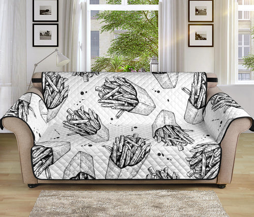 Hand drawn french fries pattern Sofa Cover Protector