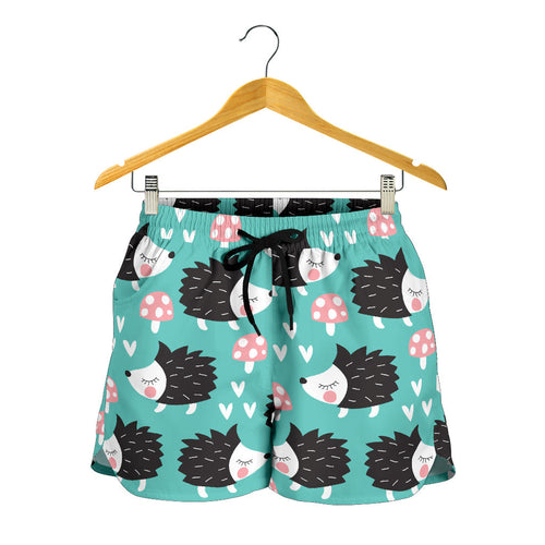 Hedgehog Pattern Print Design 03 Women Shorts