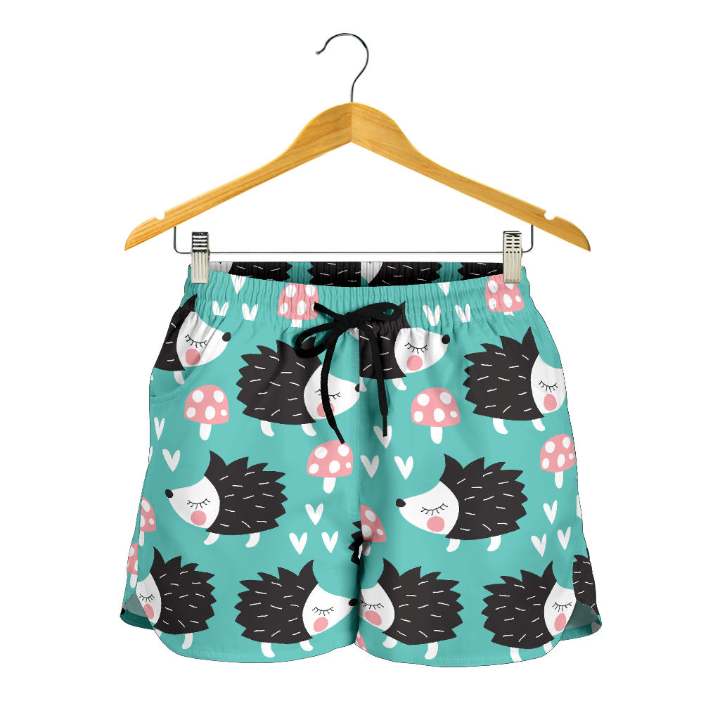 Hedgehog Pattern Print Design 03 Women Shorts