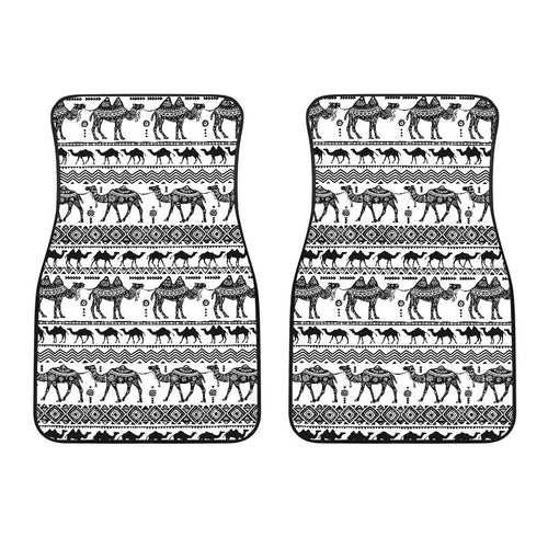 Camel Polynesian Tribal Pattern  Front Car Mats