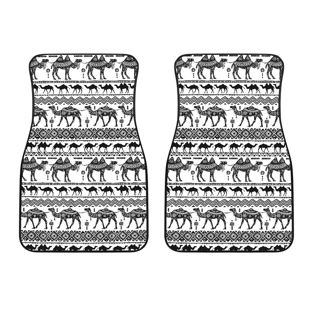 Camel Polynesian Tribal Pattern  Front Car Mats