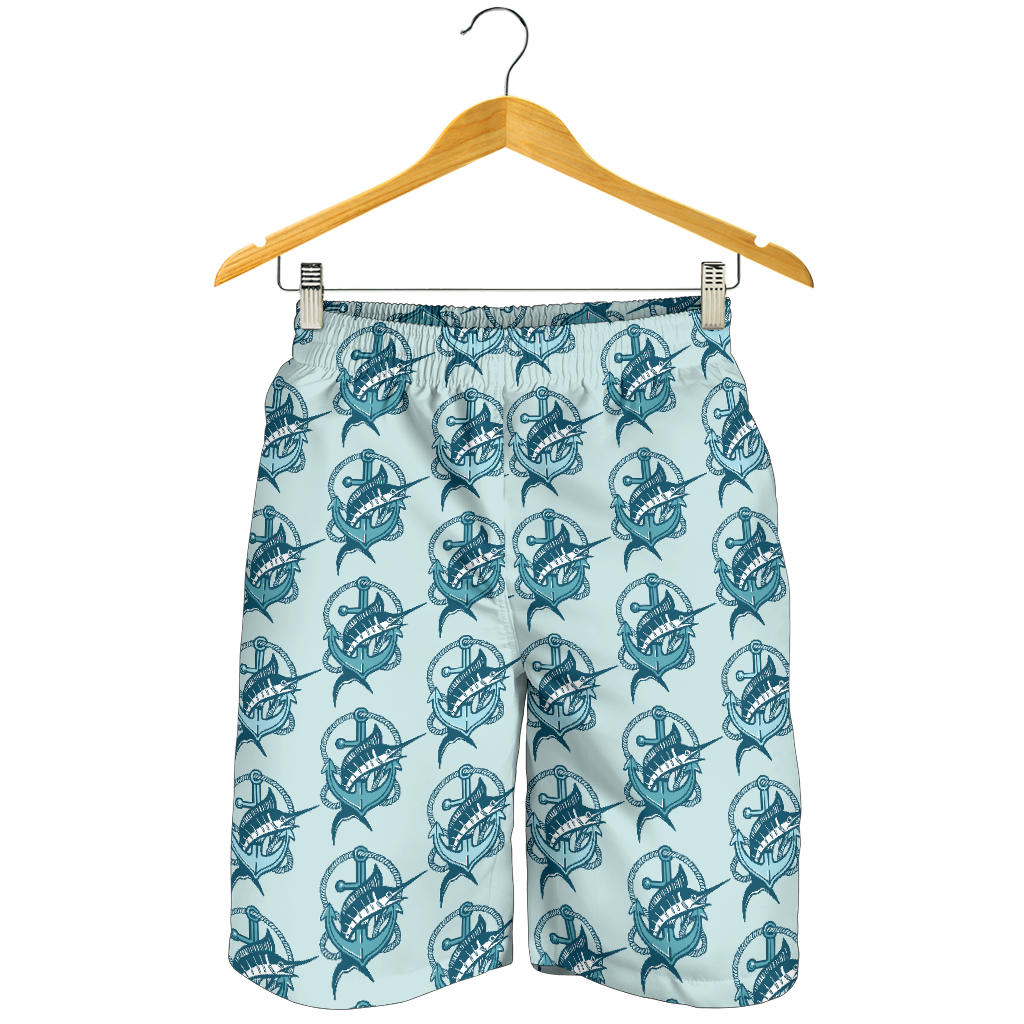 Swordfish Pattern Print Design 05 Men Shorts