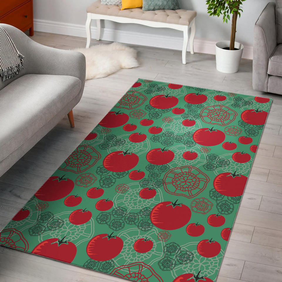 Tomato Design Pattern Area Rug