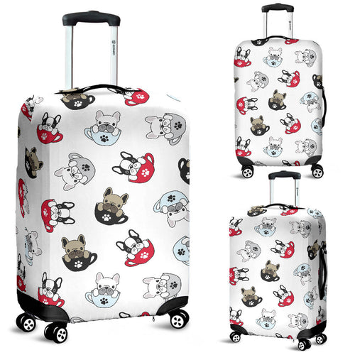 French Bulldog Cup Paw Pattern Luggage Covers