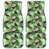 Coconut Pattern Print Design 02 Front and Back Car Mats