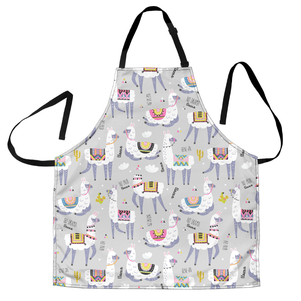 Cute Llama Alpaca Pattern Adjustable Apron