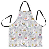Cute Llama Alpaca Pattern Adjustable Apron