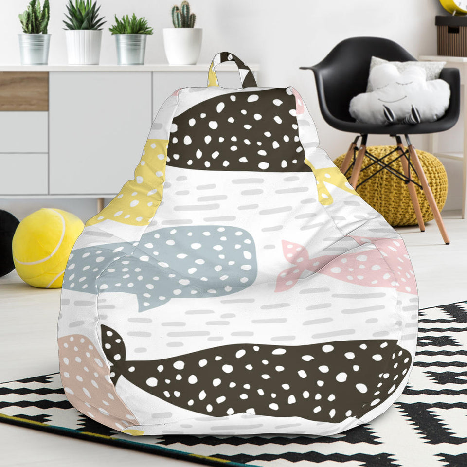 Whale Dot Pattern Bean Bag Cover
