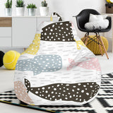 Whale Dot Pattern Bean Bag Cover