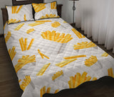 French fries white paper box pattern Quilt Bed Set