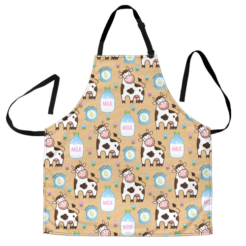 Cow Bottle Of Milk Pattern Adjustable Apron