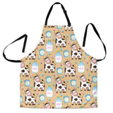 Cow Bottle Of Milk Pattern Adjustable Apron
