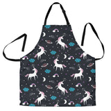 Unicorn Rainbows Moon Clound Star Pattern Adjustable Apron