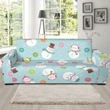 Cute Snowman Snowflake Pattern Sofa Slipcover