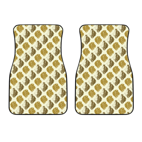 Lion Pattern Print Design 02 Front Car Mats