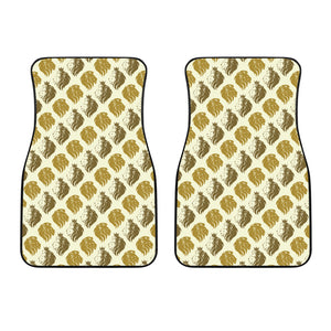 Lion Pattern Print Design 02 Front Car Mats