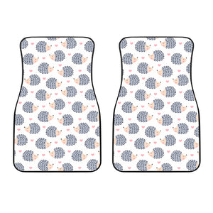 Hedgehog Pattern Print Design 04 Front Car Mats