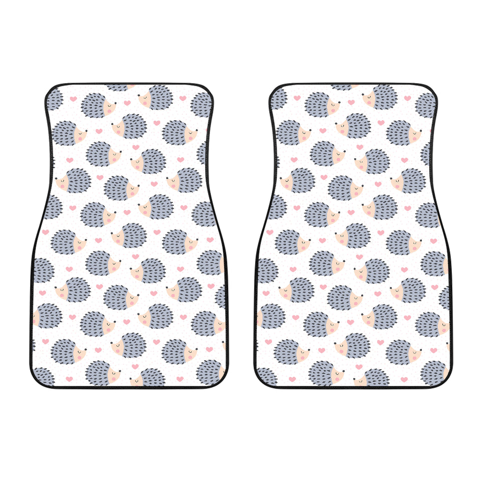 Hedgehog Pattern Print Design 04 Front Car Mats
