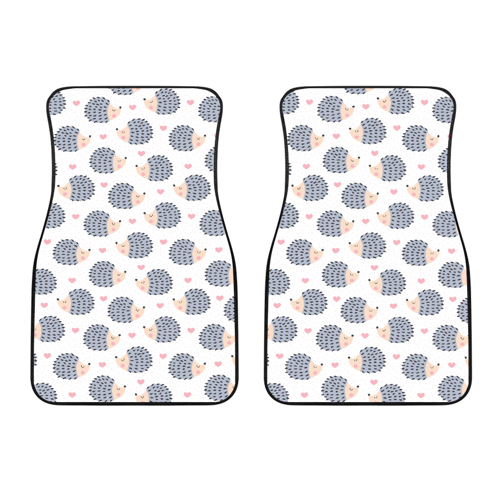 Hedgehog Pattern Print Design 04 Front Car Mats
