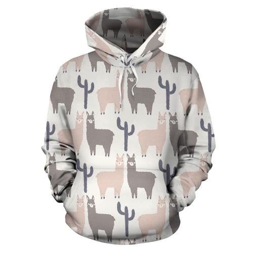 Llama Alpaca Pattern Men Women Pullover Hoodie