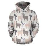 Llama Alpaca Pattern Men Women Pullover Hoodie