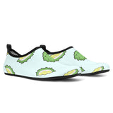 Durian Pattern Blue Background Aqua Shoes