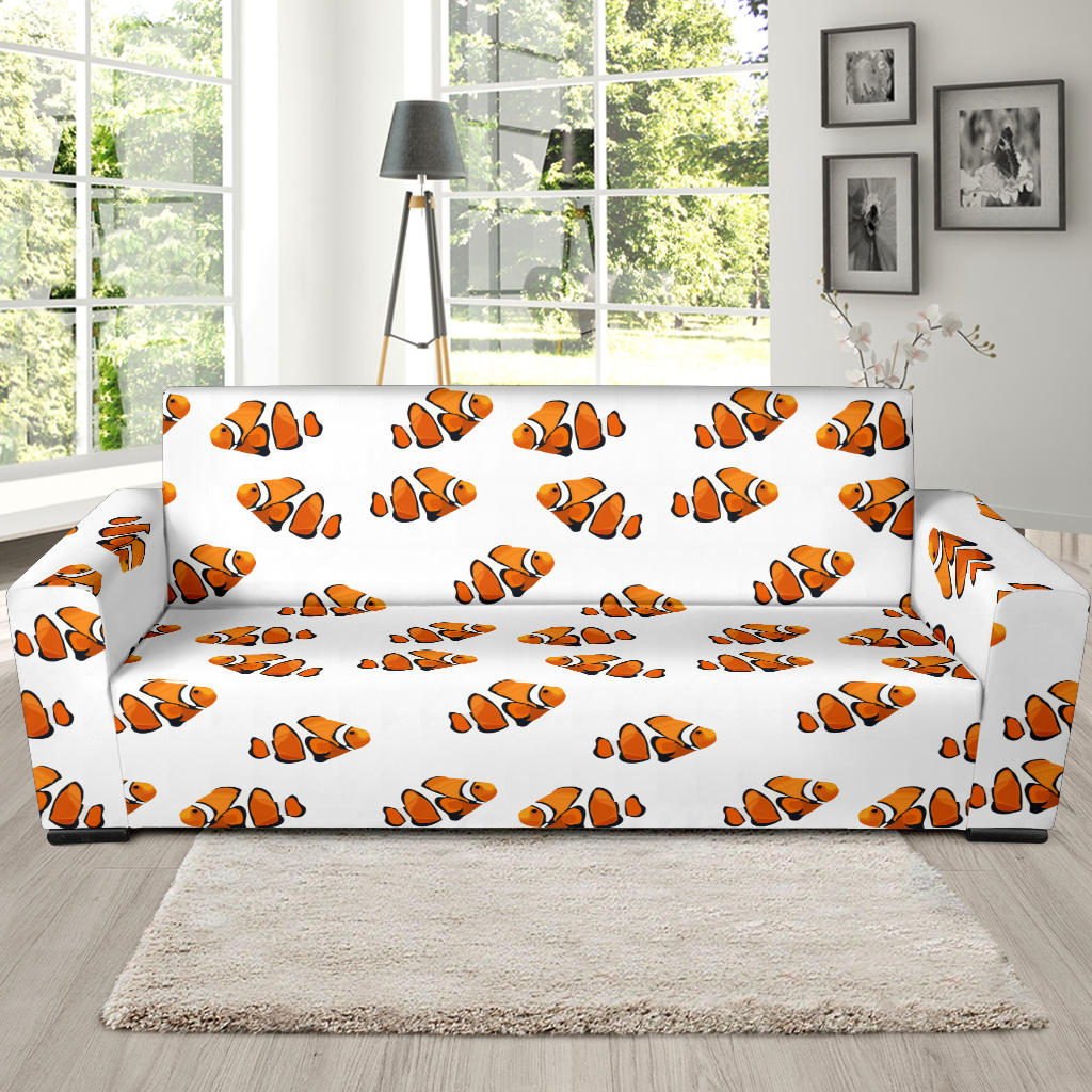 Clown Fish Pattern Print Design 03 Sofa Slipcover