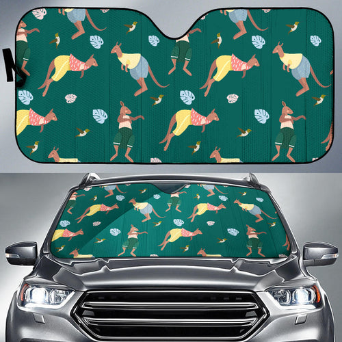 Kangaroo Leaves Pattern Car Sun Shade