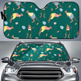 Kangaroo Leaves Pattern Car Sun Shade