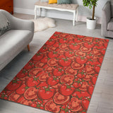 Red Tomato Pattern Area Rug