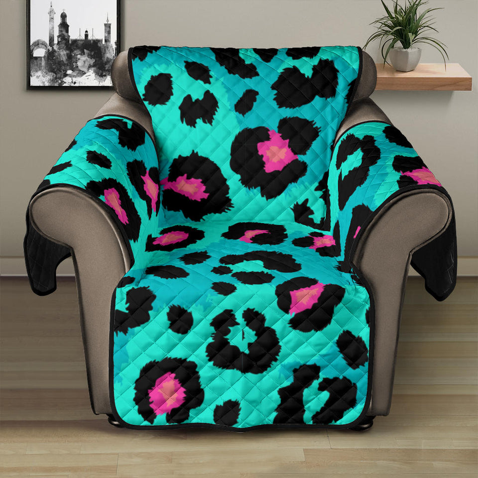 Green leopard skin print pattern Recliner Cover Protector