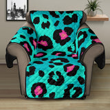 Green leopard skin print pattern Recliner Cover Protector