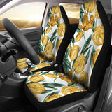Yellow Tulips Pattern  Universal Fit Car Seat Covers