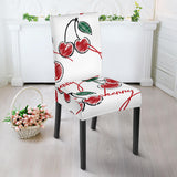 Hand Drawn Cherry Pattern Dining Chair Slipcover