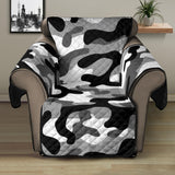 Black white camo camouflage pattern Recliner Cover Protector
