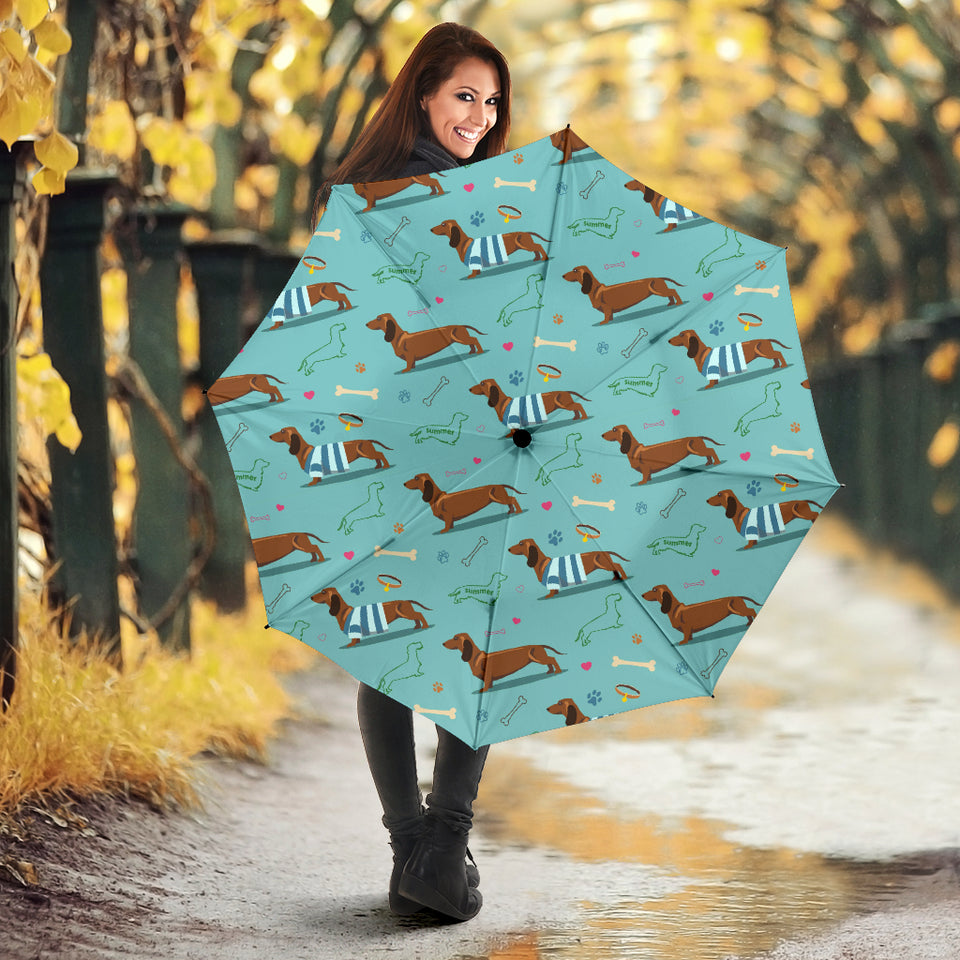 Dachshund Decorative Background Umbrella