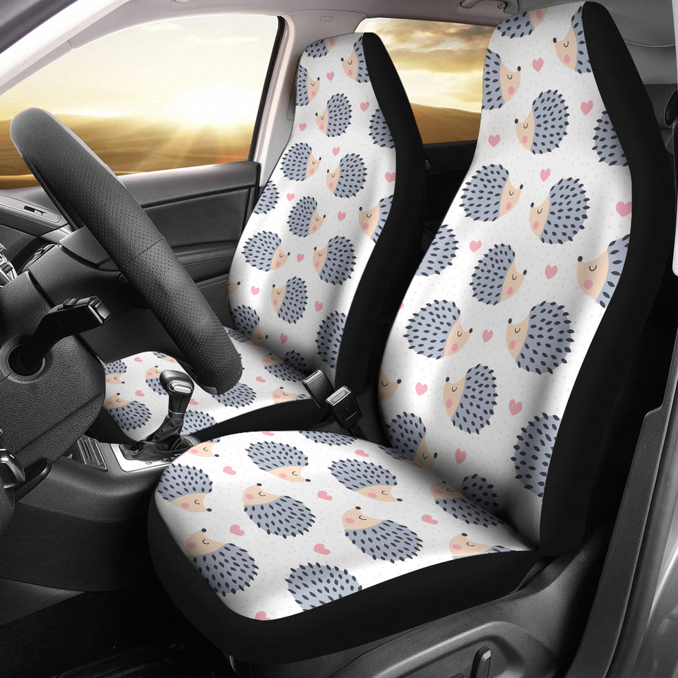 Hedgehog Pattern Print Design 04 Universal Fit Car Seat Covers