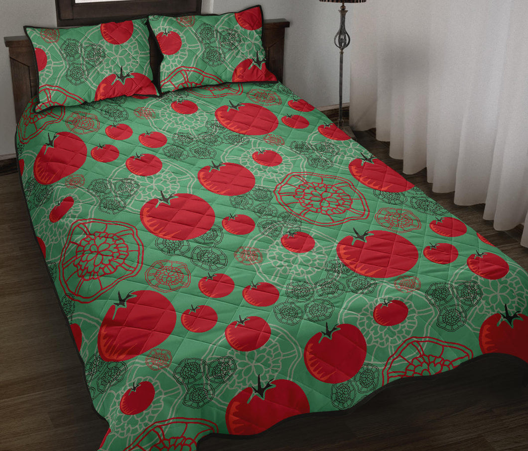 Tomato design pattern Quilt Bed Set