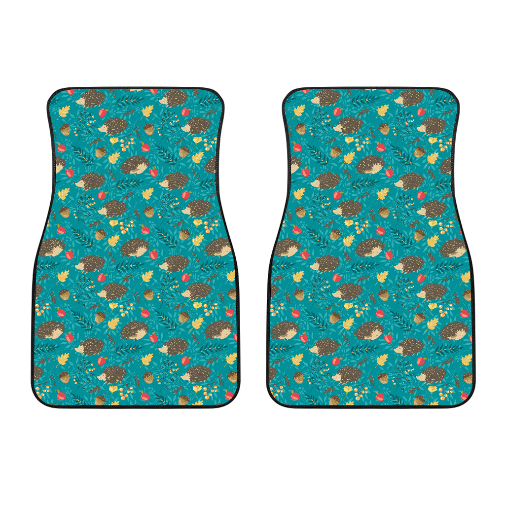 Hedgehog Pattern Print Design 01 Front Car Mats