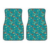 Hedgehog Pattern Print Design 01 Front Car Mats