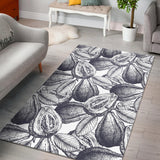 Guava Tropical Hand Drawn Pattern Area Rug