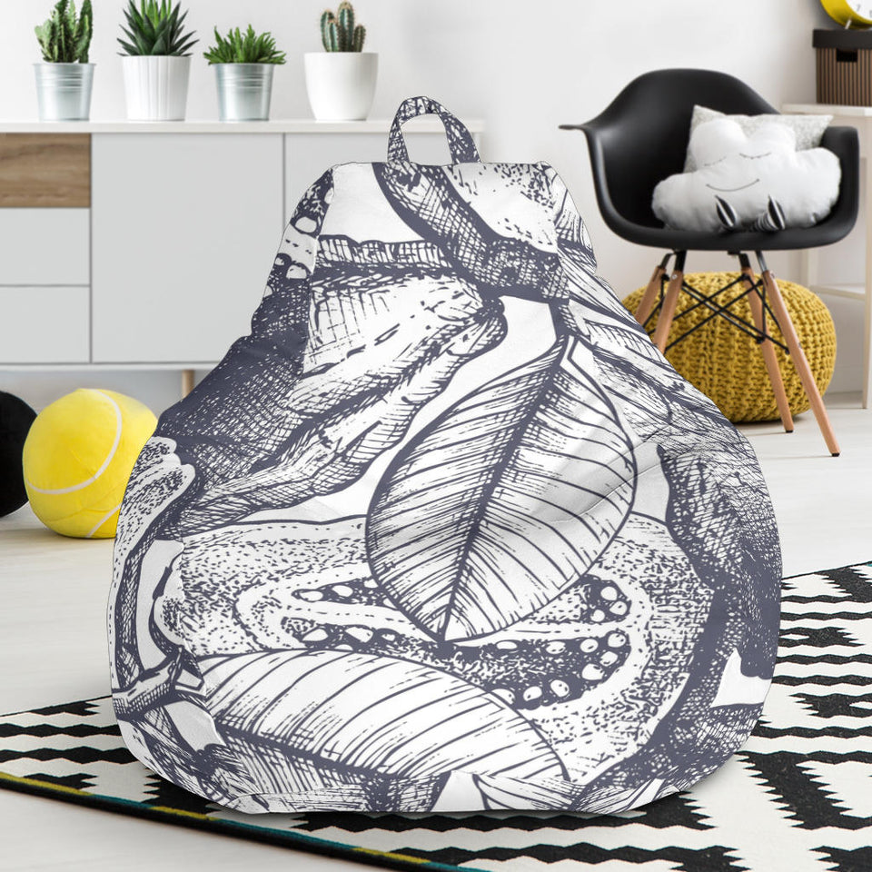 Guava Tropical Hand Drawn Pattern Bean Bag Cover