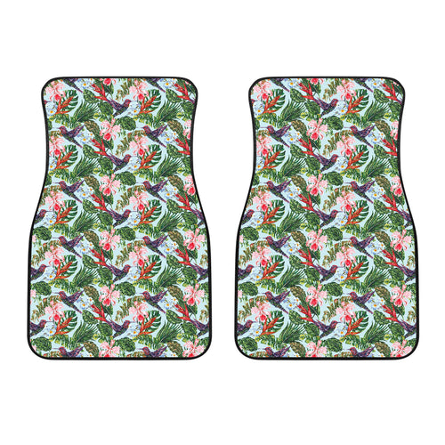 Hummingbird Pattern Print Design 05 Front Car Mats
