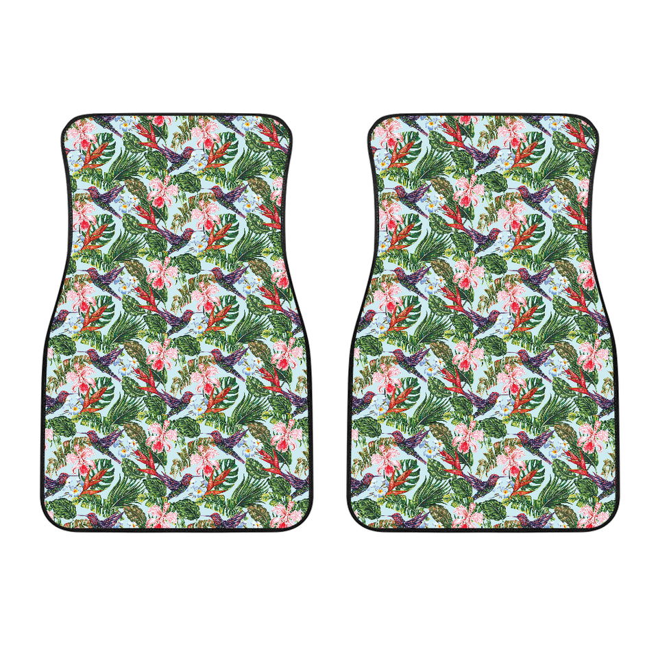 Hummingbird Pattern Print Design 05 Front Car Mats