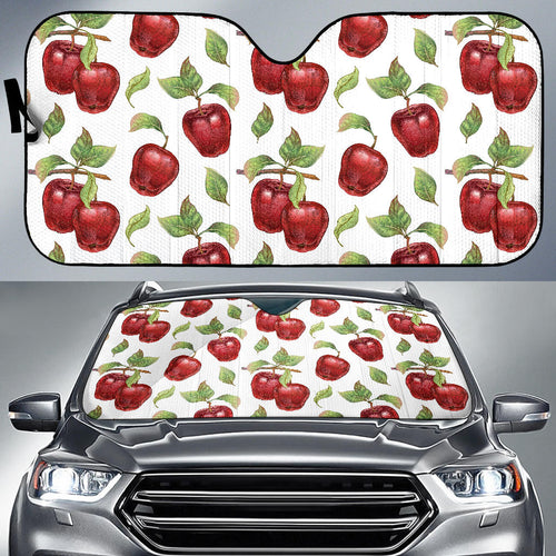 Red Apples Pattern Car Sun Shade